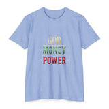 God Money Power T-Shirt — Inspirational Faith & Wealth Graphic Tee