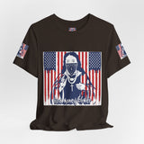 God Money Power Tee — Patriotic Bandana Saint Graphic T-Shirt
