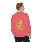 GMP "God Money Power" Sweatshirt — Gold Foil Graphic Crewneck