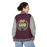 Letterman Jacket — 'GOD Money Power (GMP)' Red & White Varsity Jacket