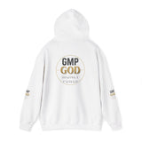 GMP GOD Money Power Hoodie — White Graphic Logo Streetwear Hoodie