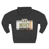 God Money Power Hoodie — Three-Panel Fleece Graphic Hoodie
