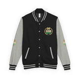 Letterman Jacket — 'GOD Money Power (GMP)' Red & White Varsity Jacket