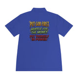 Faith & Hustle Polo — "Put God First, Hustle for the Money, Put Yourself in Power" Sport Shirt