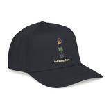 Mid Profile Baseball Cap — Minimalist Crown, Book & Sun Embroidery Cap
