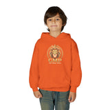 Youth Lion Crest Hoodie — GMP Gold Emblem Kids Pullover