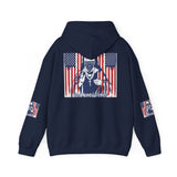 Patriotic Boxer Dog Hoodie — 'God, Money, Power' Americana Pullover