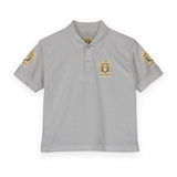 Youth Polo Shirt – Gold Lion Crest "GMP" School/Team Logo