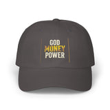 Classic Dad Cap – God Money Power Gold Foil "Got Money Problems" Embroidered Baseball Hat