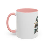 God Money Power Accent Coffee Mug — Inspirational Faith & Prosperity Ceramic Mug (11/15oz)