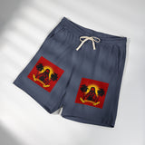 Fleece Sweat Shorts — Tropical Sunset Graphic