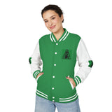 Letterman Jacket — 'God Money Power' Graphic Varsity Jacket