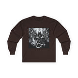 Angel Of Death Long Sleeve Tee — Dark Fantasy Angel & Serpent Graphic
