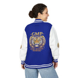 Tiger Crest Letterman Jacket — GMP "Good Money Power" Red & White Varsity