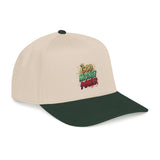 Mid Profile Baseball Cap — "God Money Power" Embroidered Retro Logo Hat