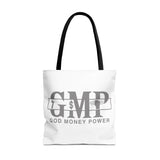 GMP "God Money Power" Printed Tote Bag — Faith & Finance Canvas Tote