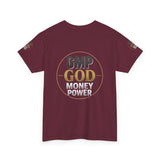 GMP GOD Money Power Tee — Bold Faith & Prosperity Graphic T-Shirt