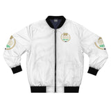 Bomber Jacket — GMP GOD Money Power Logo White All-Over Print