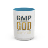 GMP GOD Money Power Accent Coffee Mug — Motivational Office Gift (11/15oz)