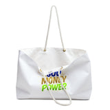 Weekender Bag - "GMP God Money Power" Colorful Graphic Travel Tote