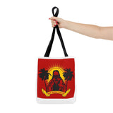 Sunrise Rasta Tote Bag – "God Money Power" Graphic Beach Shopper