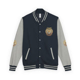 Tiger Crest Letterman Jacket — GMP "Good Money Power" Red & White Varsity