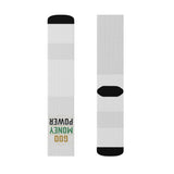 God Money Power Sublimation Socks — Motivational Crew Socks