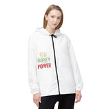 Windbreaker — "God Money Power" Inspirational Hooded Jacket