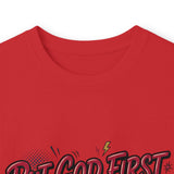 Inspirational Long Sleeve Tee — “Put God First, Hustle for the Money, Put Yourself in Power”