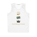 God • Money • Power Basketball Jersey — Faith & Hustle Graphic Tank