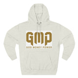 GMP Hoodie — "God Money Power" Bold Gold Graphic Fleece Pullover