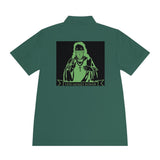 Religious Streetwear Polo — 'God Money Power' Neon Graphic