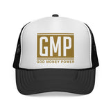 GMP Trucker Hat — "God Money Power" Logo Mesh Cap