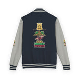 Letterman Jacket — 'No Money No Power' Retro Graphic Varsity Jacket