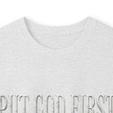 Long Sleeve Tee — "Put God First, Hustle for the Money, Put Yourself in Power" Inspirational Faith & Hustle Top