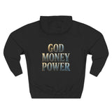 God Money Power Hoodie — Motivational Faith & Wealth Graphic Hoodie