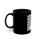 11oz/15oz Black Ceramic Mug — 'God Money Power' Rebel Icon Graphic