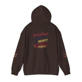 Motivational Hoodie — "Put God First: Hustle for the Money, Put Yourself in Power"