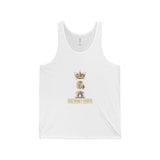 Gold Money Power Tank — Crown & Microphone Graphic Sleeveless Top