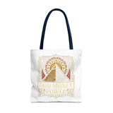 Tote Bag — 'God Money & Power' Pyramid Graphic Tote