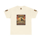 Graphic Tee — "God Money Power" Pyramid Vintage Religion Streetwear