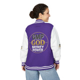 Letterman Jacket — GMP GOD Money Power Red & White Varsity Jacket