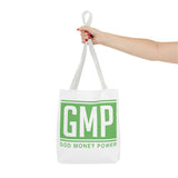 GMP 'God Money Power' Tote Bag - Bold Green Logo Canvas Tote
