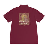 God Money Power Pyramid Polo — Men's Spiritual Graphic Sport Polo