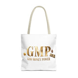 GMP "God Money Power" Gold Logo Tote Bag