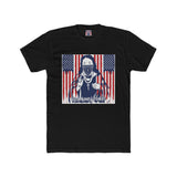 Patriotic Bandana Skull Tee — American Flag Graphic Cotton T-Shirt