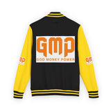 Letterman Jacket — "GMP (God Money Power)" Red & White Varsity Jacket