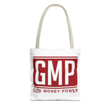 GMP Tote Bag — God Money Power Red Logo All-Over Print Tote