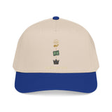 Mid Profile Baseball Cap — Minimalist Crown, Book & Sun Embroidery Cap