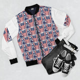 Patriotic Skull & Flag Bomber Jacket